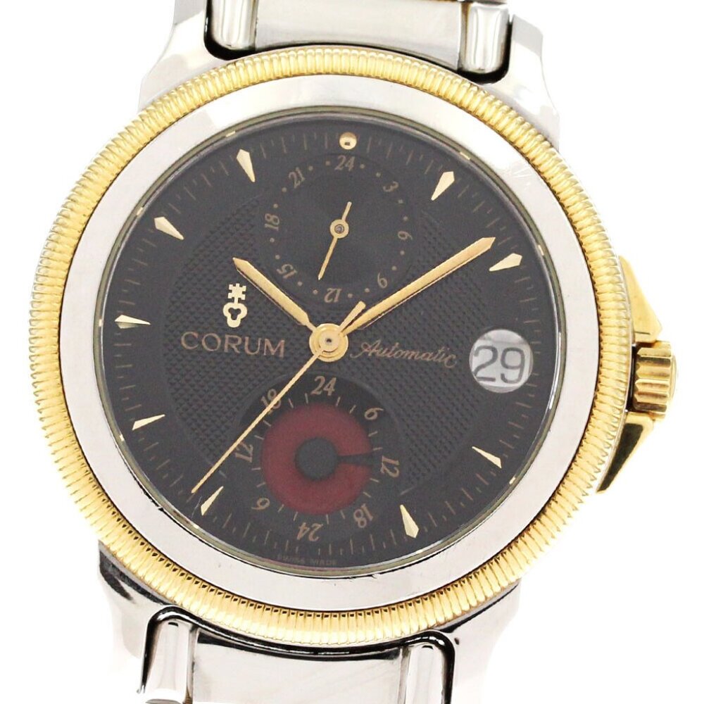 CORUM Tan mechanic 273.211.21 Power reserve K18YG Automatic Men's Watch_876177